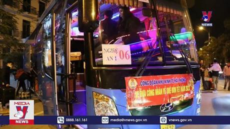 Hơn 3.300 lao động Hải Phòng được đi xe miễn phí về quê đón Tết 