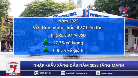 Nhập khẩu xăng dầu năm 2022 tăng mạnh