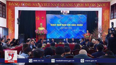 Giao ban báo chí đầu xuân Quý Mão
