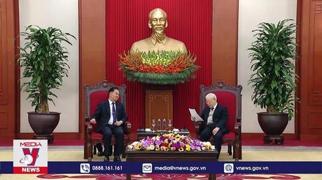 Tổng Bí thư tiếp lãnh đạo Văn phòng trung ương Đảng Nhân dân Cách mạng Lào