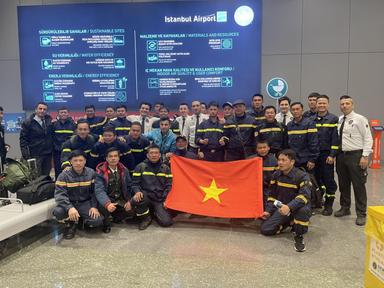 Tối 19/2, đoàn cứu hộ cứu nạn của Bộ Công an từ Thổ Nhĩ Kỳ về nước