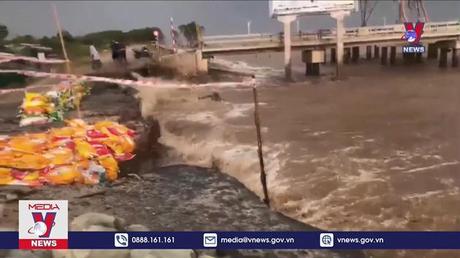 Bạc Liêu công bố tình trạng khẩn cấp sạt lở đê biển Đông