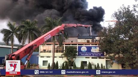 Cháy công ty sản xuất thức ăn chăn nuôi tại Hải Dương