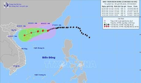 Thông tin mới nhất về cơn bão số 4 trên biển Đông