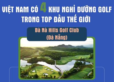 Việt Nam có 4 khu nghỉ dưỡng golf trong top đầu thế giới