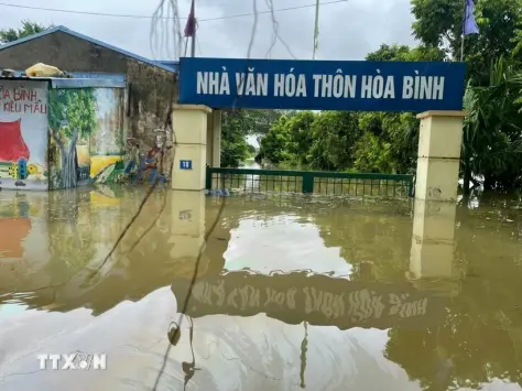 Hà Nội: Khắc phục sự cố vỡ bờ bao Đầm Khoai tại huyện Sóc Sơn