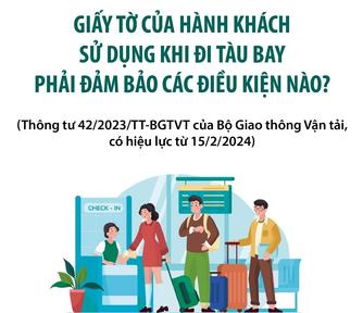 Giấy tờ của hành khách sử dụng khi đi tàu bay phải đảm bảo các điều kiện nào?