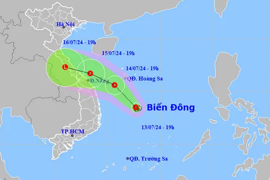 Áp thấp nhiệt đới hình thành trên Biển Đông, gió giật cấp 8