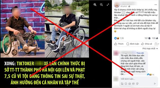 Bác tin xử phạt Tiktoker nói bị chủ quán phở đuổi vì ngồi xe lăn