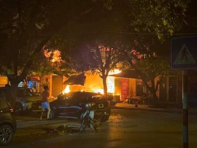 Cháy chợ Cột 3 ở thành phố Hạ Long