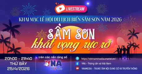 Lễ hội du lịch Sầm Sơn năm 2026: Sầm Sơn - Khát vọng rực rỡ