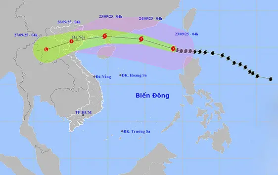 Thời tiết ngày 23/9: Siêu bão RAGASA tiến vào Bắc Biển Đông, gió giật trên cấp 17