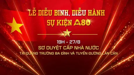 |TRỰC TIẾP| Sơ duyệt cấp Nhà nước Lễ diễu binh, diễu hành sự kiện A80