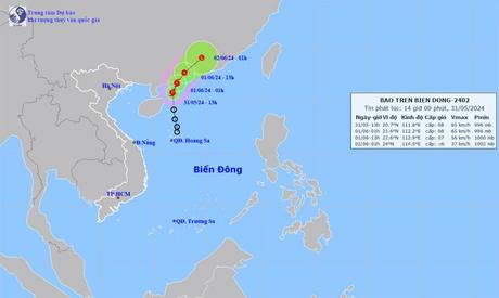 Áp thấp nhiệt đới mạnh lên thành cơn bão số 1
