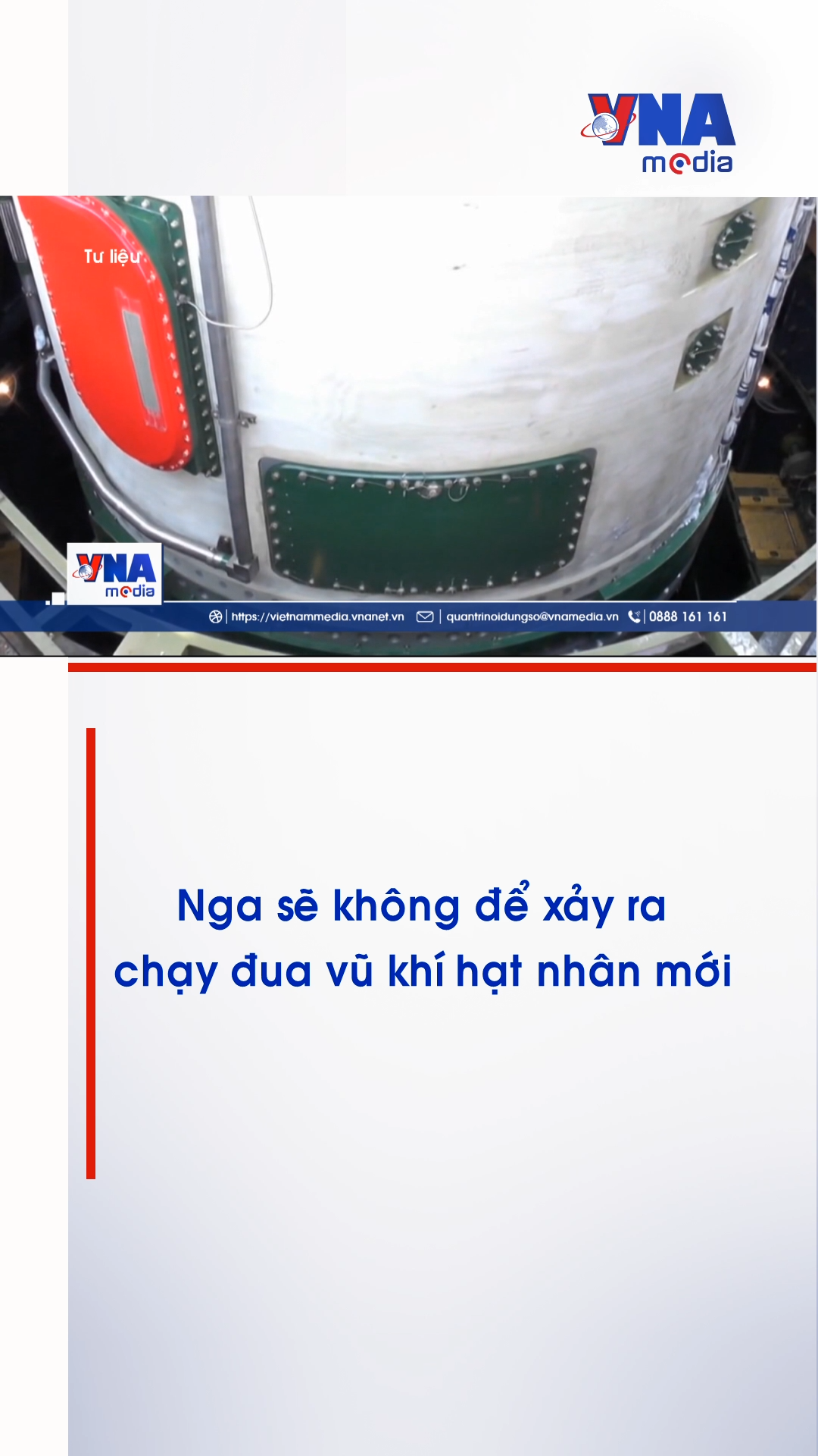 Nga sẽ không để xảy ra chạy đua vũ khí hạt nhân mới