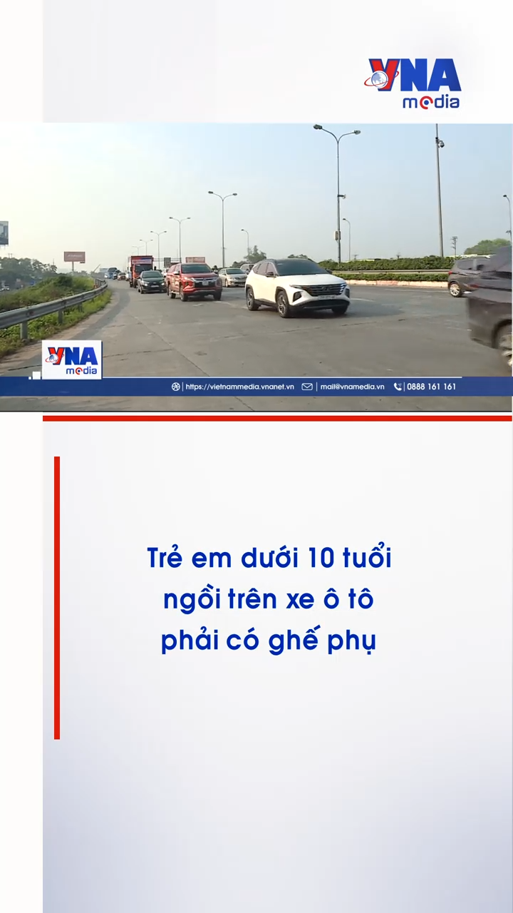 Trẻ em dưới 10 tuổi ngồi trên xe ô tô phải có ghế phụ
