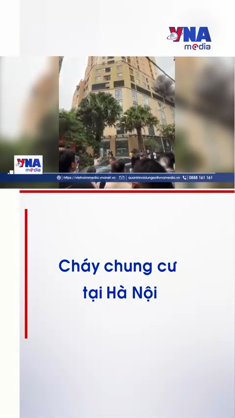 Cháy chung cư tại Hà Nội