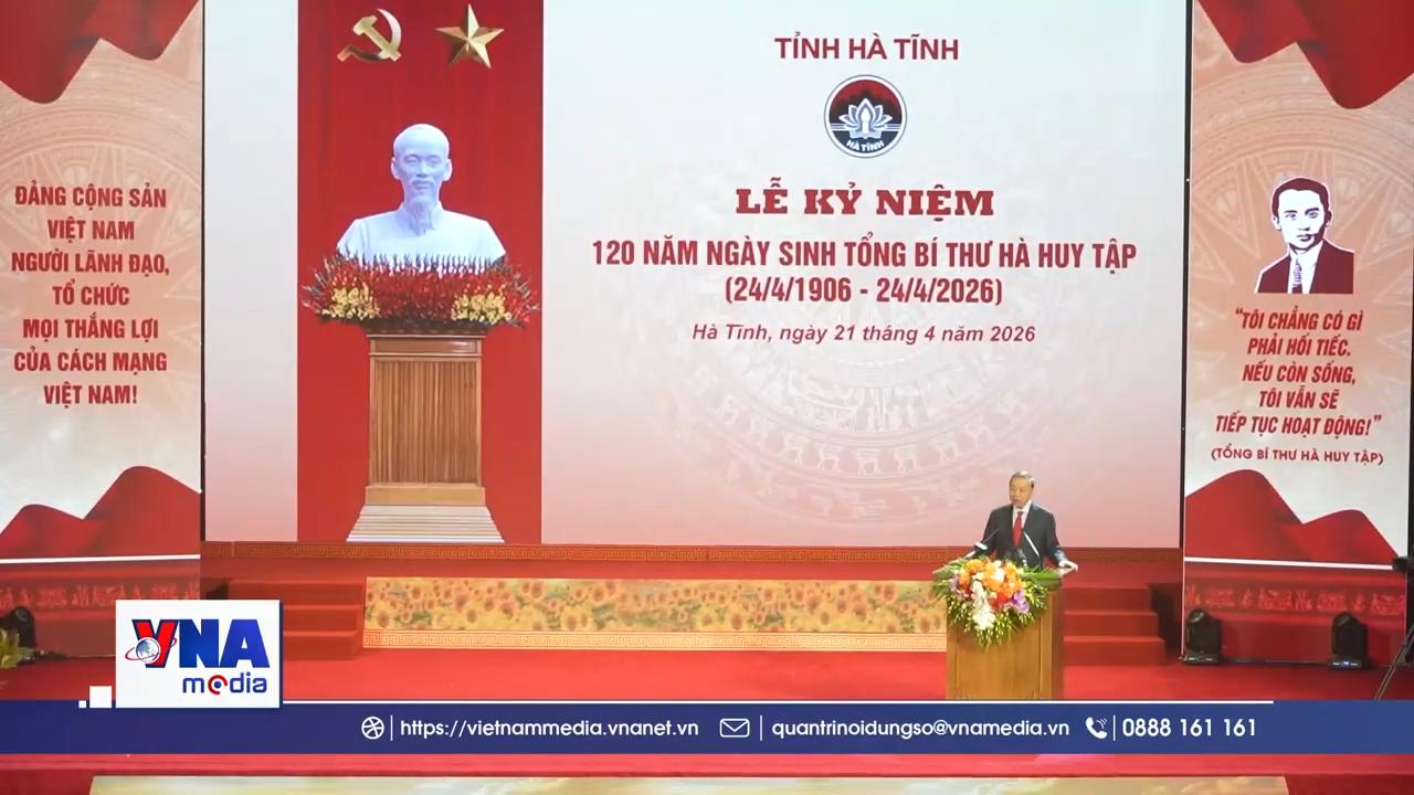 Lễ kỷ niệm 120 năm Ngày sinh Tổng Bí thư Hà Huy Tập