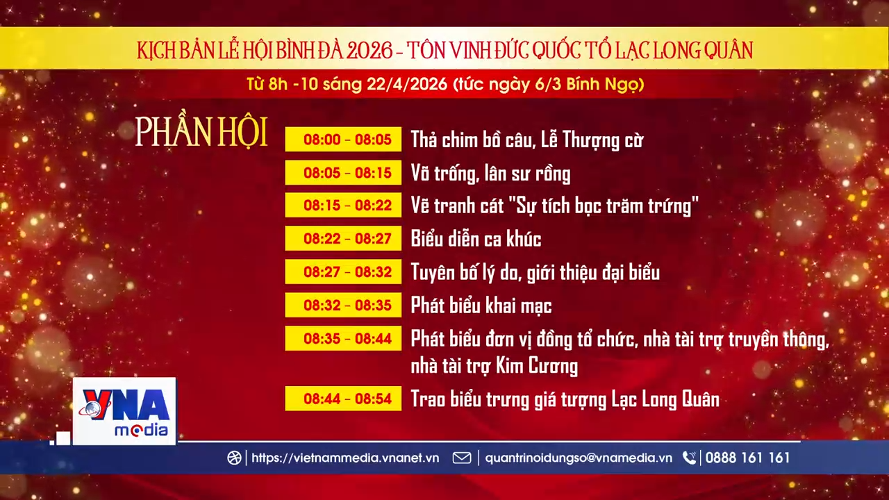 Kịch bản Lễ hội Bình Đà 2026 - Tôn vinh Đức Quốc Tổ Lạc Long Quân
