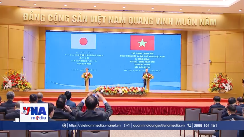 Thủ tướng Lê Minh Hưng và Thủ tướng Takaichi Sanae gặp gỡ báo chí