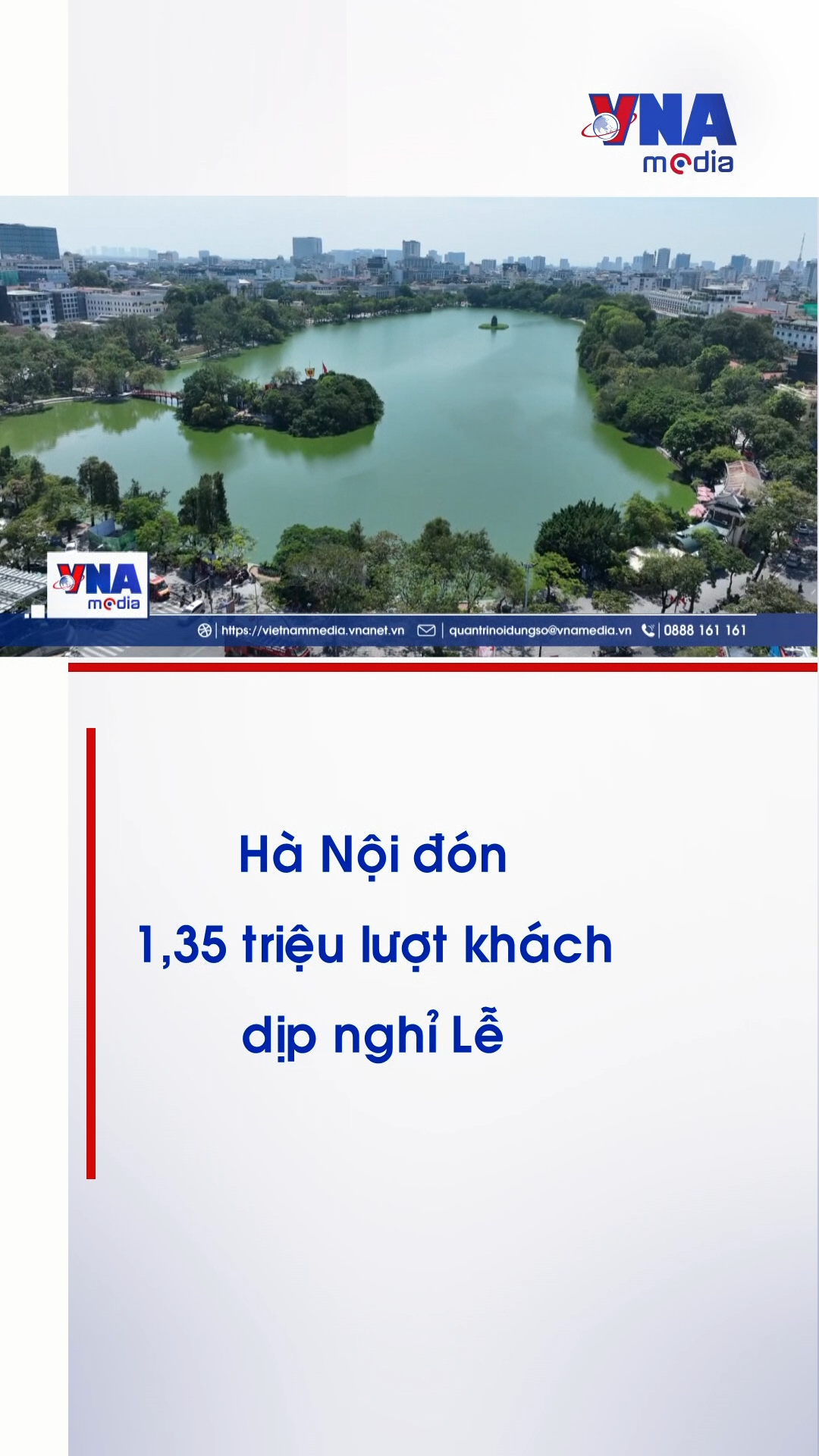 Hà Nội đón 1,35 triệu lượt khách dịp nghỉ Lễ