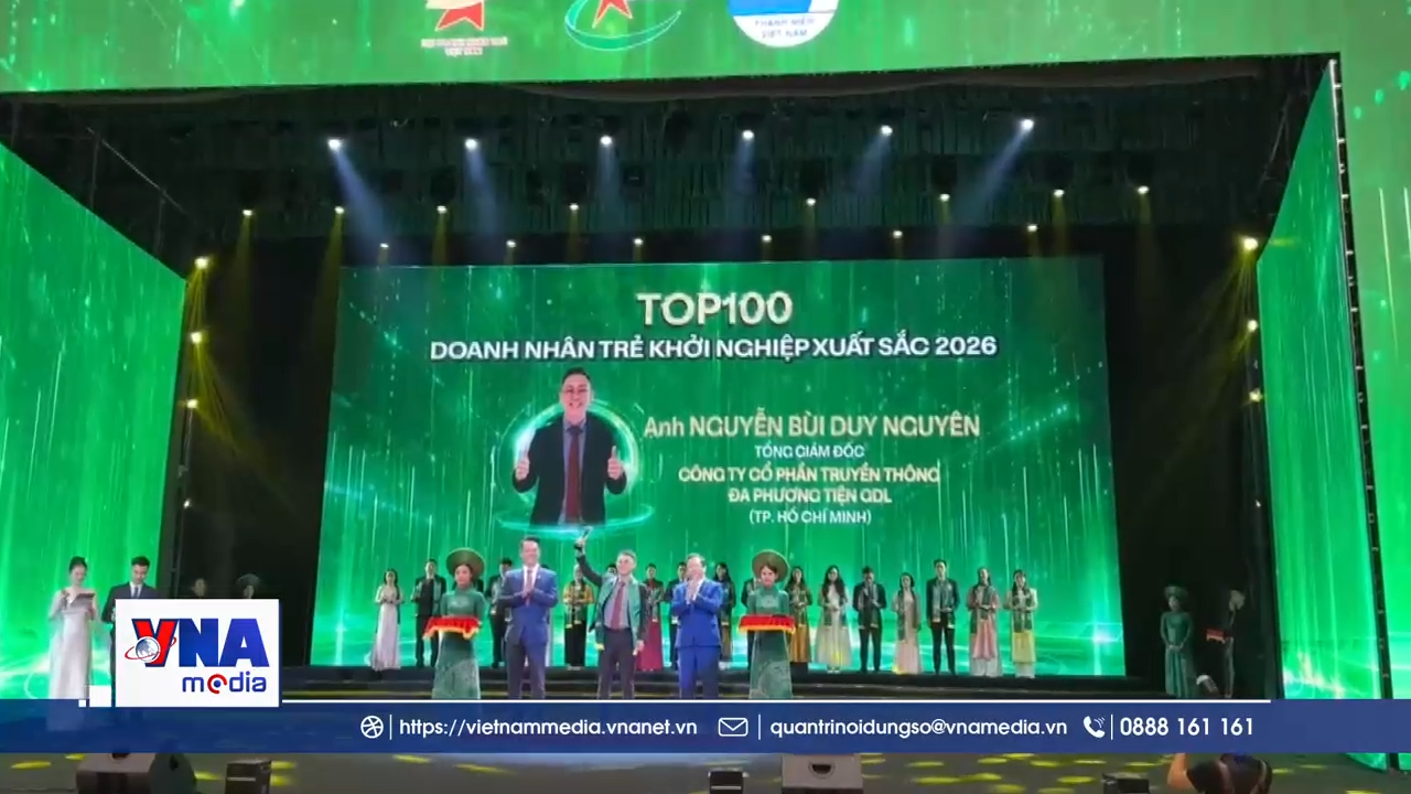 CEO & Founder GDL JSC lọt Top 100 Doanh nhân trẻ khởi nghiệp xuất sắc năm 2026