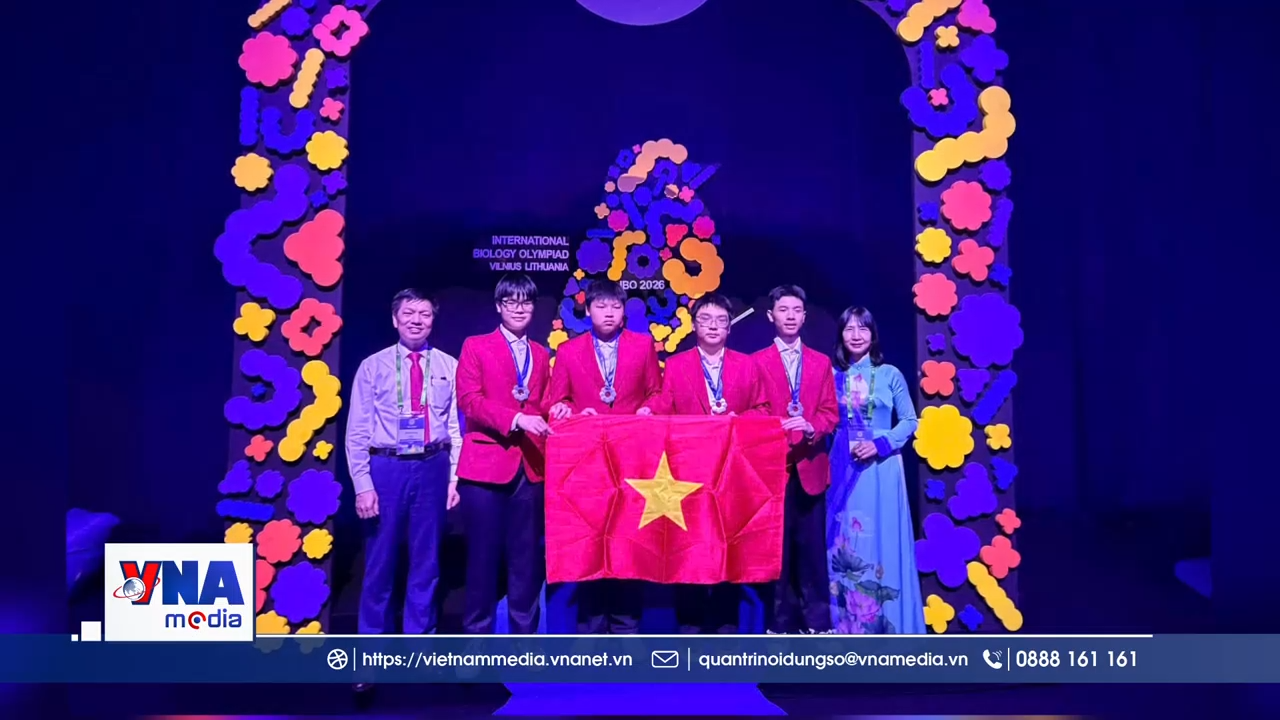 Việt Nam đoạt 4 Huy chương Bạc Olympic Sinh học quốc tế