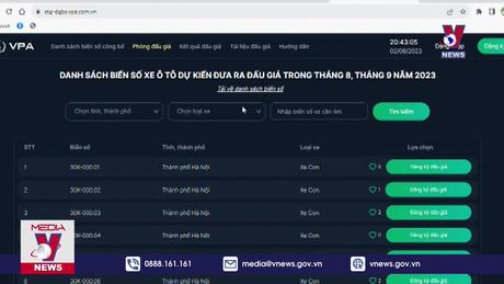 Mở lại phiên đấu giá biển số đẹp 