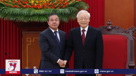 Tổng Bí thư Nguyễn Phú Trọng tiếp đại sứ CHDCND Lào