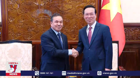 Chủ tịch nước Võ Văn Thưởng tiếp Đại sứ Lào đến chào từ biệt