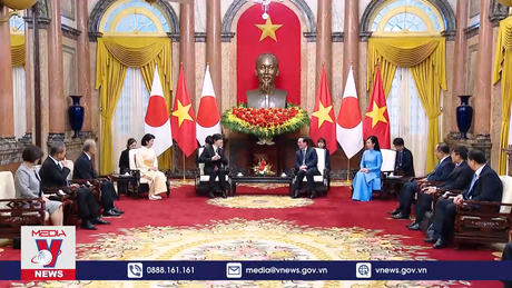 Chủ tịch nước và Phu nhân tiếp Hoàng Thái tử và Công nương Nhật Bản