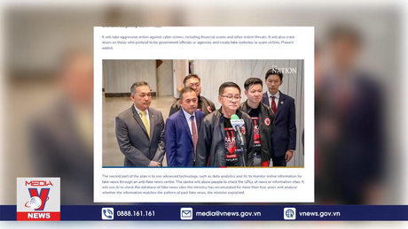 Thái Lan công bố kế hoạch 3 điểm trấn áp lừa đảo trực tuyến