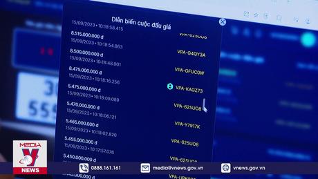 Mới có 7/95 người nộp đủ tiền đấu giá biển số xe