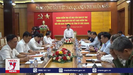 Thông qua báo cáo kết quả kiểm tra đối với Ban Thường vụ Tỉnh ủy Bắc Giang