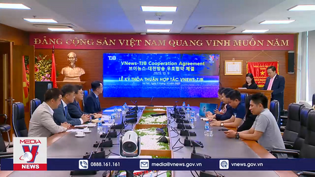 Lễ ký kết Thỏa thuận trao đổi thông tin VNews - TJB