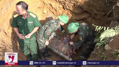 Hủy nổ an toàn quả bom nặng 340kg sót lại sau chiến tranh