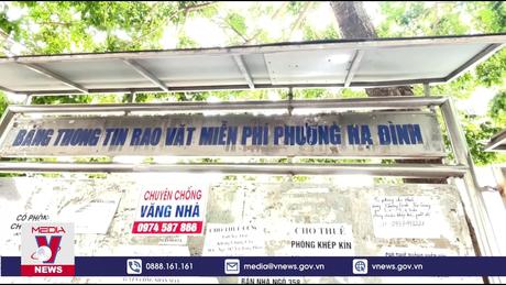 Biển quảng cáo rao vặt miễn phí tại Hà Nội lem nhem, nhếch nhác