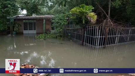 Huyện Bình Sơn (Quảng Ngãi) ngập cục bộ do mưa lớn