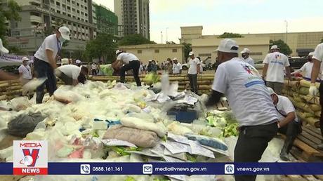 Campuchia tiêu hủy hơn 5 tấn ma túy