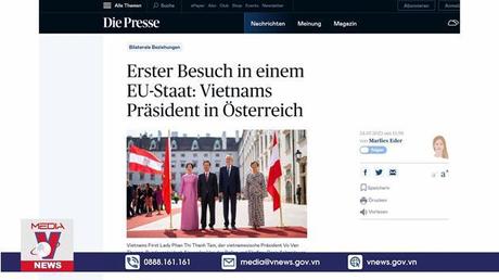 Truyền thông Áo đưa tin đậm nét về chuyến thăm của Chủ tịch nước