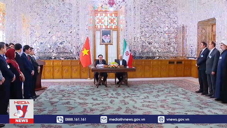 ﻿Chủ tịch Quốc hội và Chủ tịch Quốc hội Iran họp báo