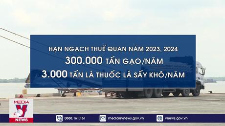 Bộ Công Thương lấy ý kiến về nhập khẩu gạo, lá thuốc lá khô