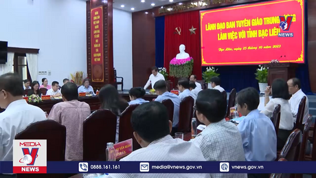 Ban Tuyên giáo Trung ương làm việc tại Bạc Liêu 