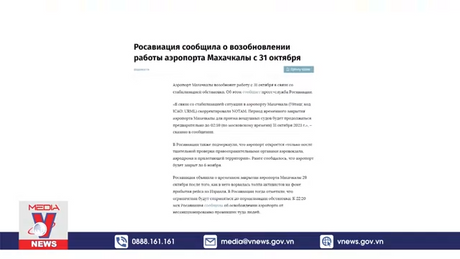 Nga thông báo sớm mở cửa sân bay Makhachkala