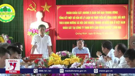 Trưởng Ban Kinh tế Trung ương làm việc với một số đơn vị tại Quảng Bình