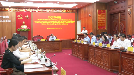 Ban Kinh tế Trung ương làm việc với Tỉnh ủy Quảng Bình