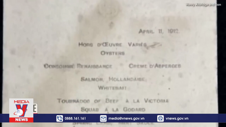 Đấu giá thực đơn khoang hạng nhất tàu Titanic