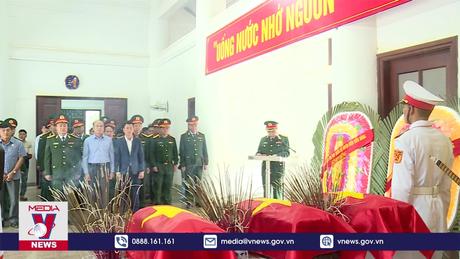 An táng 3 hài cốt liệt sĩ hy sinh trong chiến dịch Điện Biên Phủ
