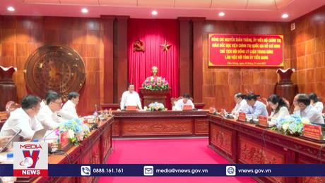 Đồng chí Nguyễn Xuân Thắng làm việc với Tỉnh ủy Tiền Giang