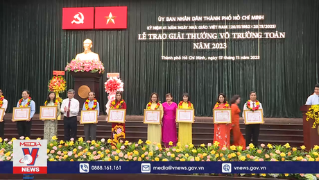 Vinh danh 50 nhà giáo đạt giải Võ Trường Toản năm 2023
